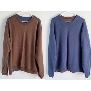 Tommy Bahama Brown and Blue Crewneck Sweaters